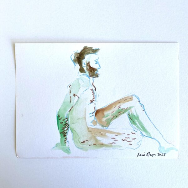 Mixed media figure study IV